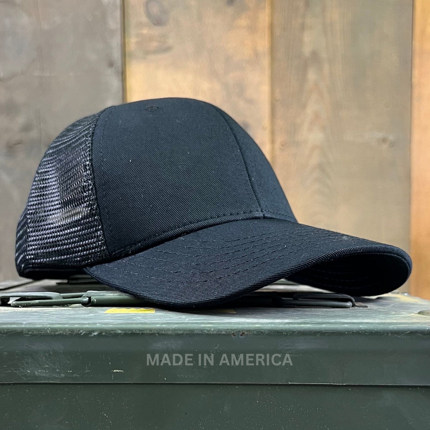 Blank Black Trucker Hat | USA Made