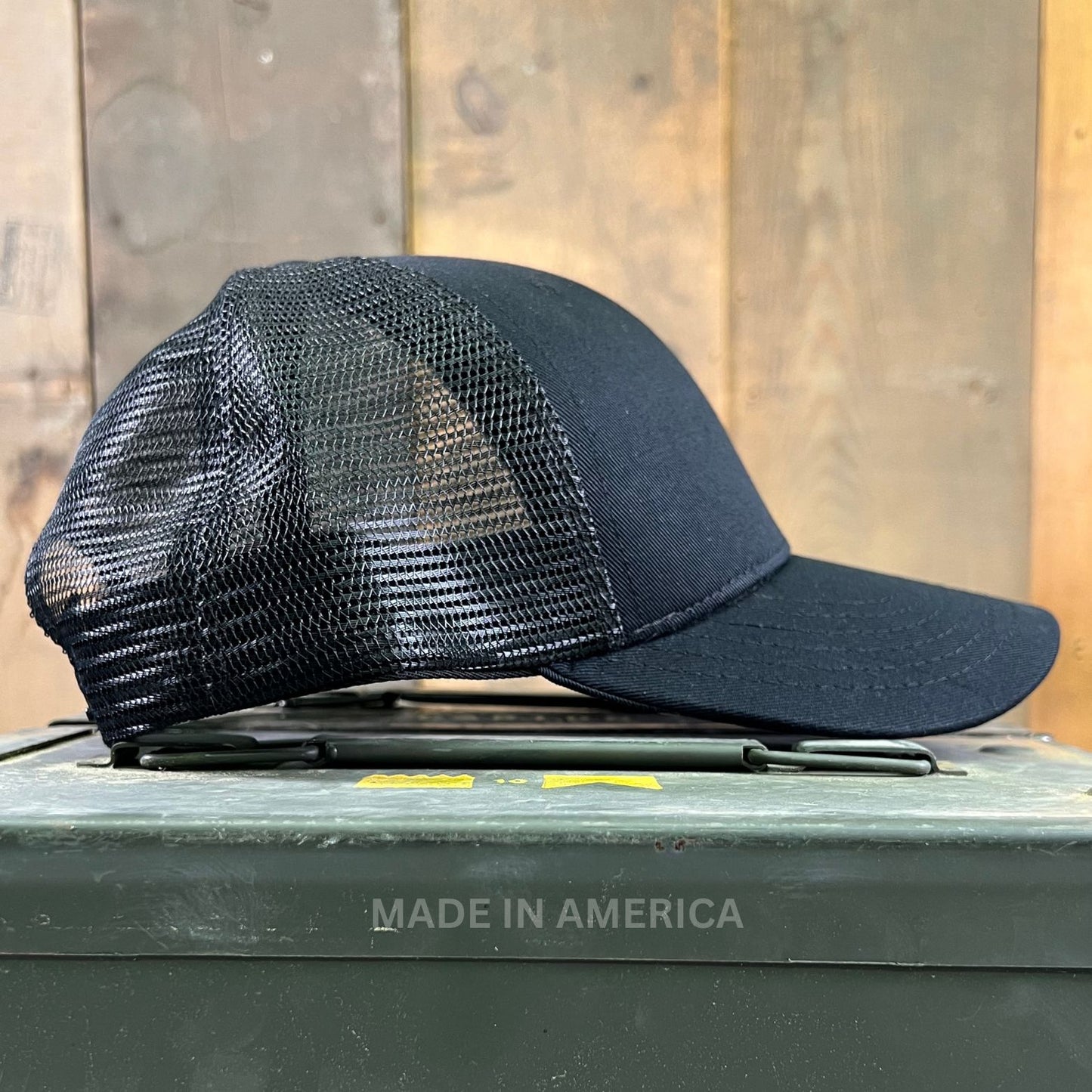 Blank Black Trucker Hat | USA Made