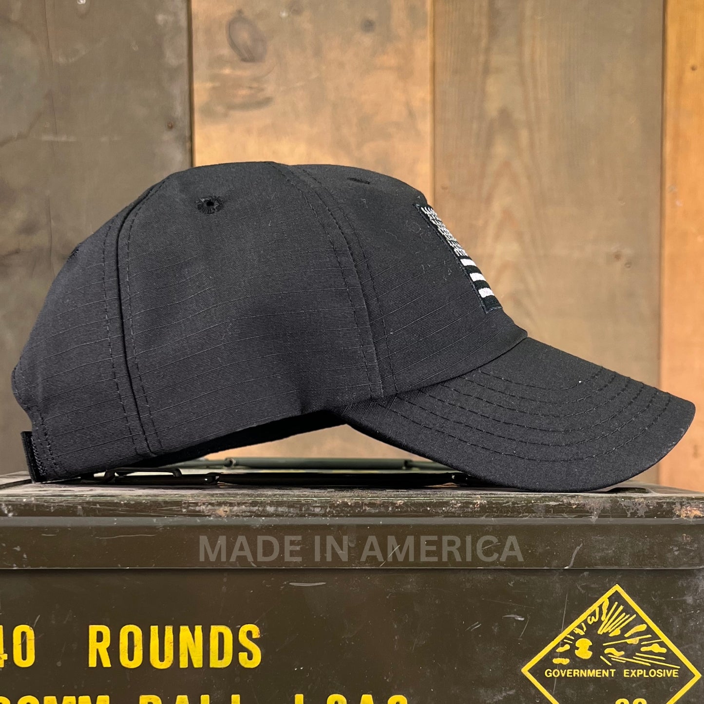 American Flag Hat | All Black | USA Made
