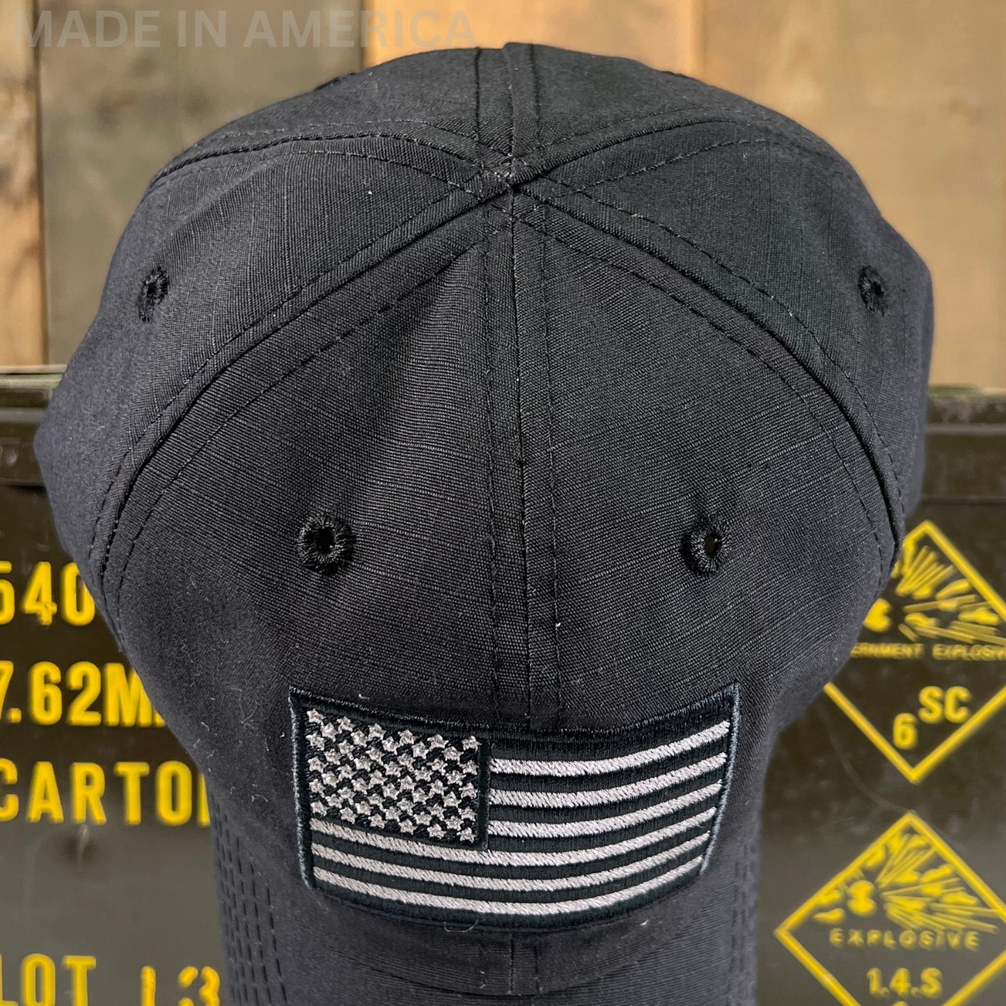 American Flag Hat | All Black | USA Made