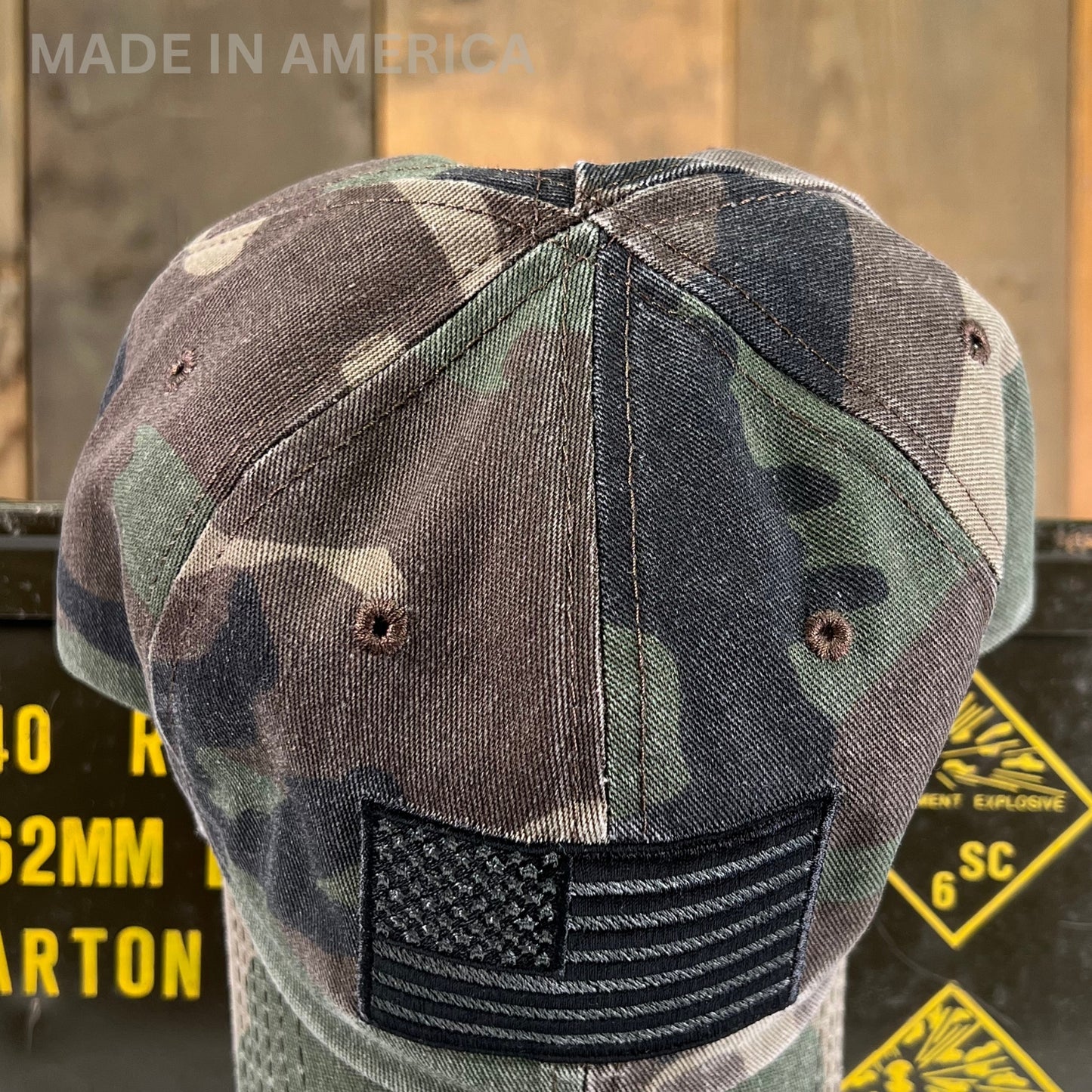 Woodland Camouflage | American Flag Hat
