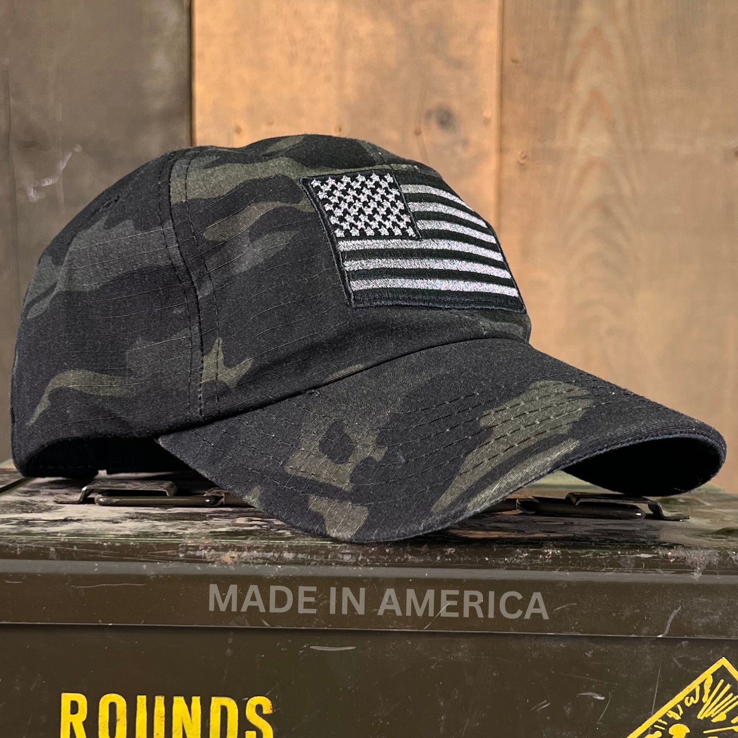 Multicam Camouflage American Flag Hat Made In USA – The American Hat Company